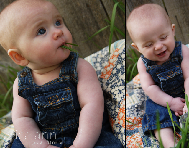 Davin's first solids!